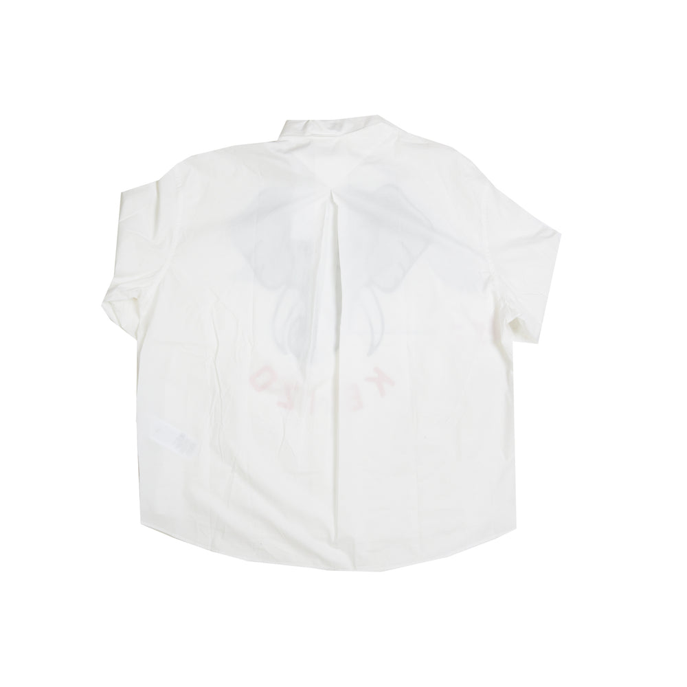 KENZO Elephant Tie Shirt In White - CNTRBND