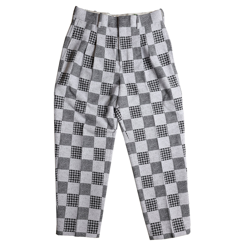 KENZO Patchwork Jacquard Pants In Check - CNTRBND