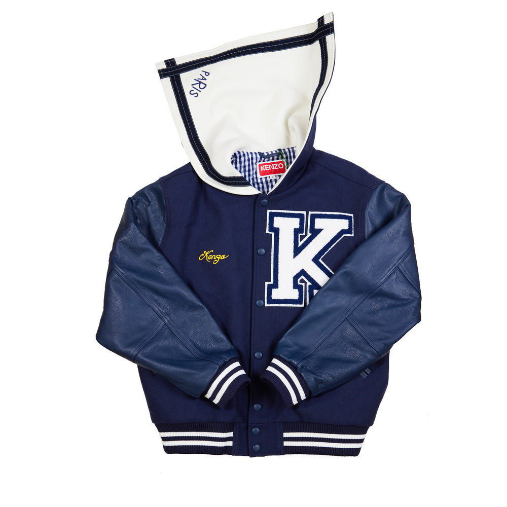 KENZO Sailor Varsity Jacket In Navy - CNTRBND