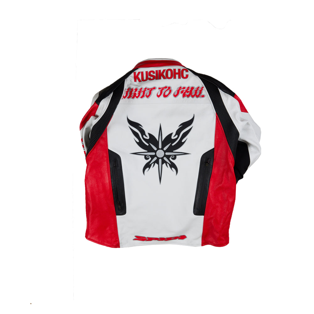 KUSIKOHC KSK Spidi Rider Jacket In White/Red - CNTRBND