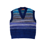 MISSONI Stripe Mohair Vest In Blue - CNTRBND