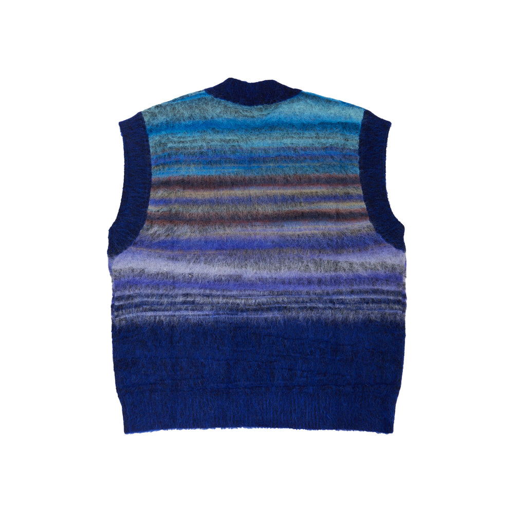 MISSONI Stripe Mohair Vest In Blue - CNTRBND