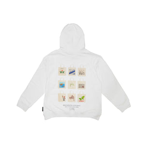 
                
                    Load image into Gallery viewer, Marine Serre Organic Fleece Hoodie In White - CNTRBND
                
            