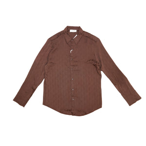 
                
                    Load image into Gallery viewer, Marine Serre Moon Diamant Satin Shirt In Brown - CNTRBND
                
            