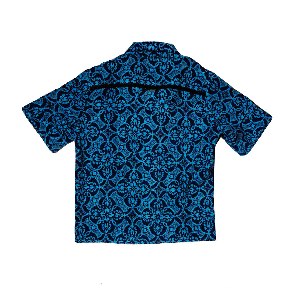 
                
                    Load image into Gallery viewer, Marine Serre Oriental Towels Bowling Shirt In Blue - CNTRBND
                
            