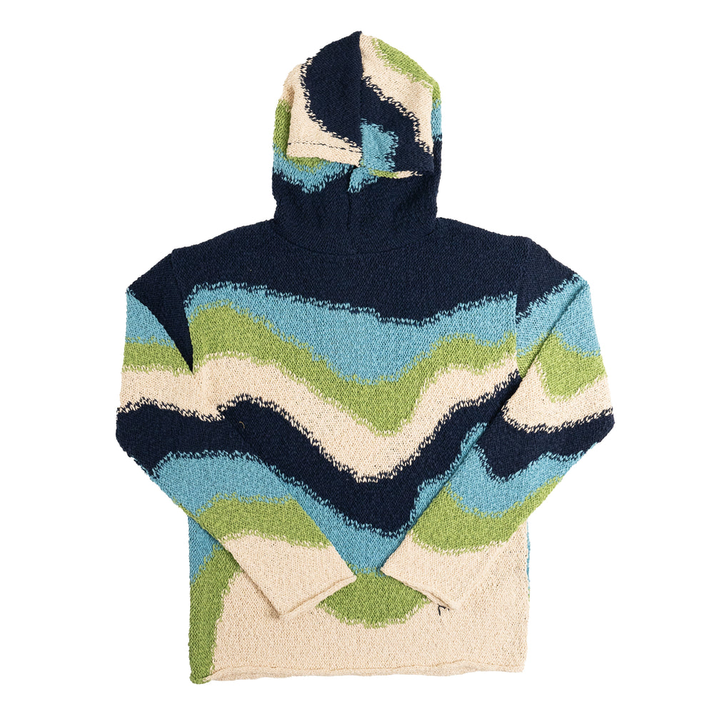 
                
                    Load image into Gallery viewer, MARNI Intarsia Hoodie In Blue - CNTRBND
                
            