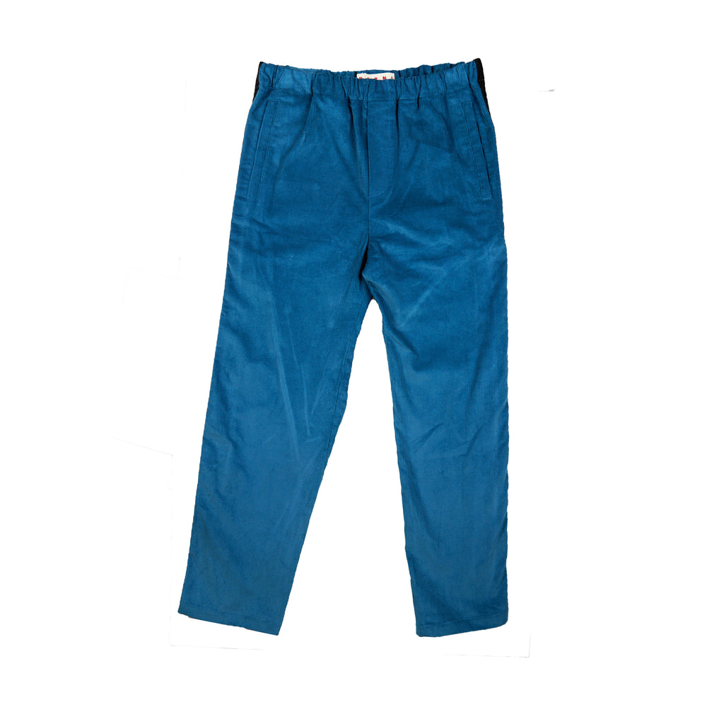 MARNI Side Band Corduroy Pants In Blue - CNTRBND