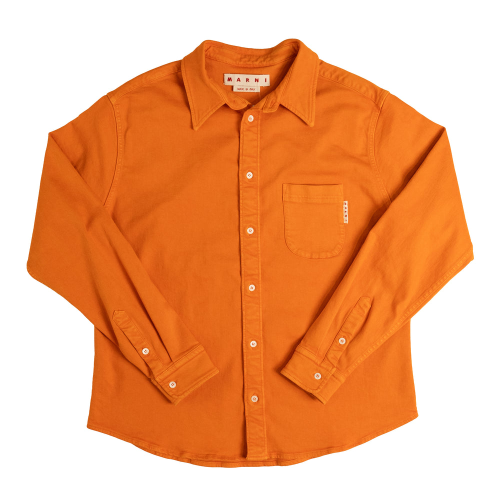 MARNI Garment-Dyed Shirt In Orange - CNTRBND
