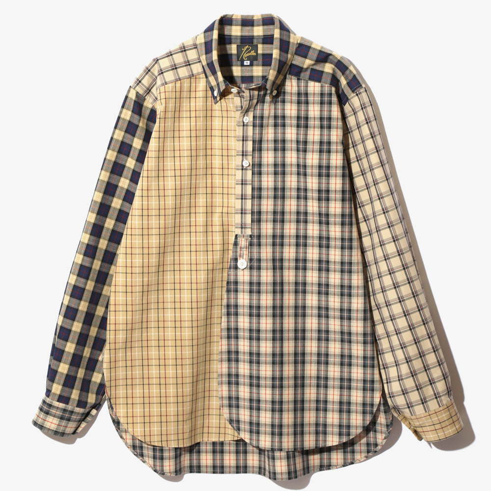 
                
                    Load image into Gallery viewer, NEEDLES Plaid B.D. EDW Shirt In Khaki - CNTRBND
                
            