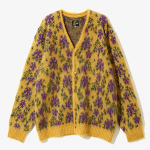 NEEDLES Flower Mohair Cardigan In Yellow - CNTRBND