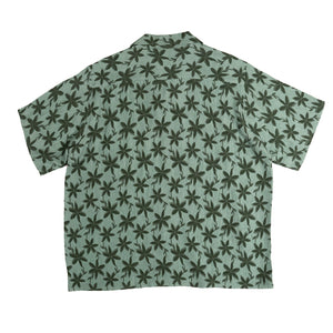 NEEDLES Floral Jq S/S One-Up Shirt In Green - CNTRBND