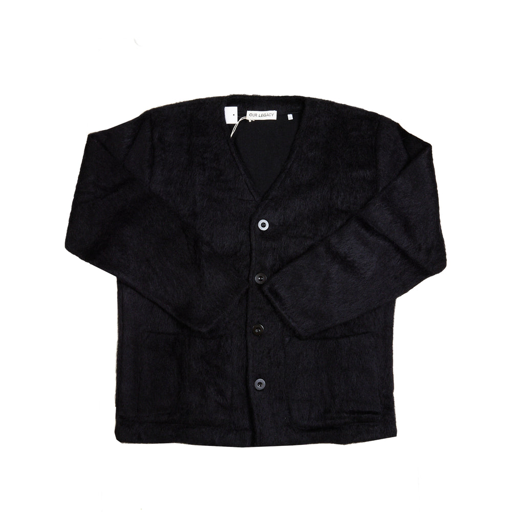 
                
                    Load image into Gallery viewer, Our Legacy Classic Mohair Cardigan In Black - CNTRBND
                
            