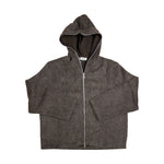 Our Legacy Mole Mohair Full Zip Hoodie In Grey - CNTRBND