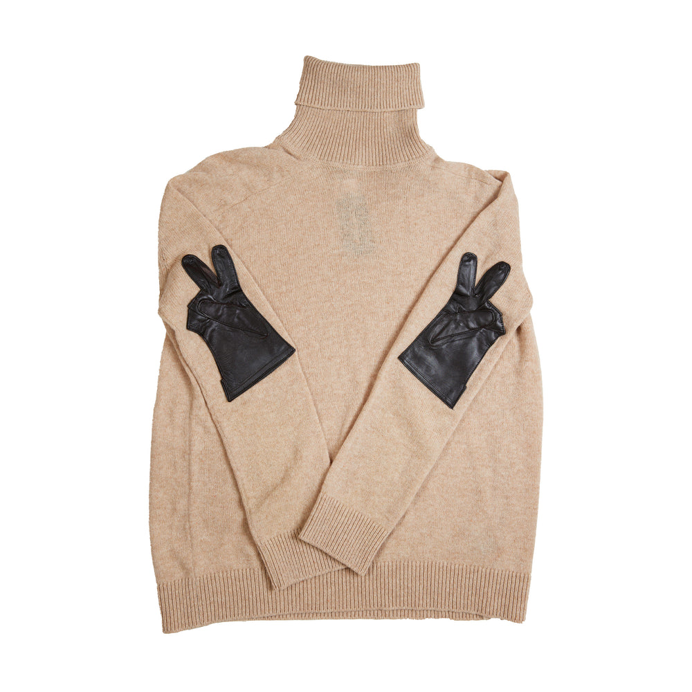 
                
                    Load image into Gallery viewer, Raf Simons Oversized Gloves Turtleneck In Beige - CNTRBND
                
            