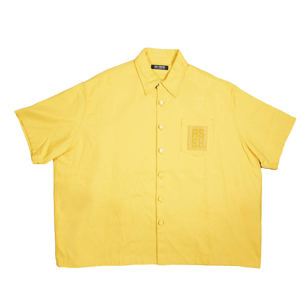 
                
                    Load image into Gallery viewer, Raf Simons Oversized S/S Denim Shirt In Yellow - CNTRBND
                
            