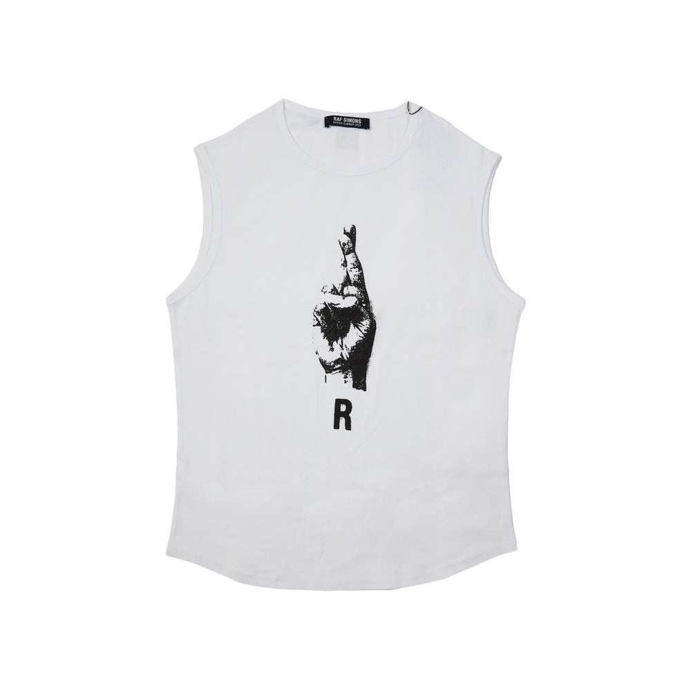 Raf Simons Hand Sign Top In White - CNTRBND