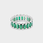 Hatton Labs Baguette Eternity Ring In Green - CNTRBND