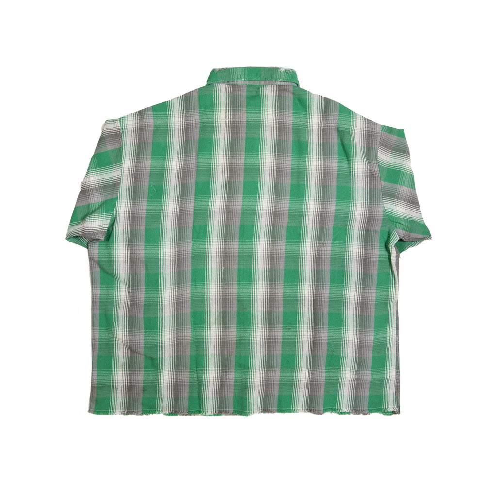 Saint Michael x Shermer Academy Flannel Shirt In Green - CNTRBND