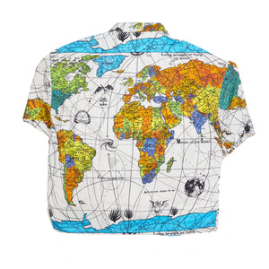 Saint Michael x Dr. Woo World Map PJ Shirt In White - CNTRBND