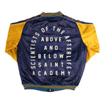 Saint Michael x Shermer Academy Stadium Jacket In Navy - CNTRBND