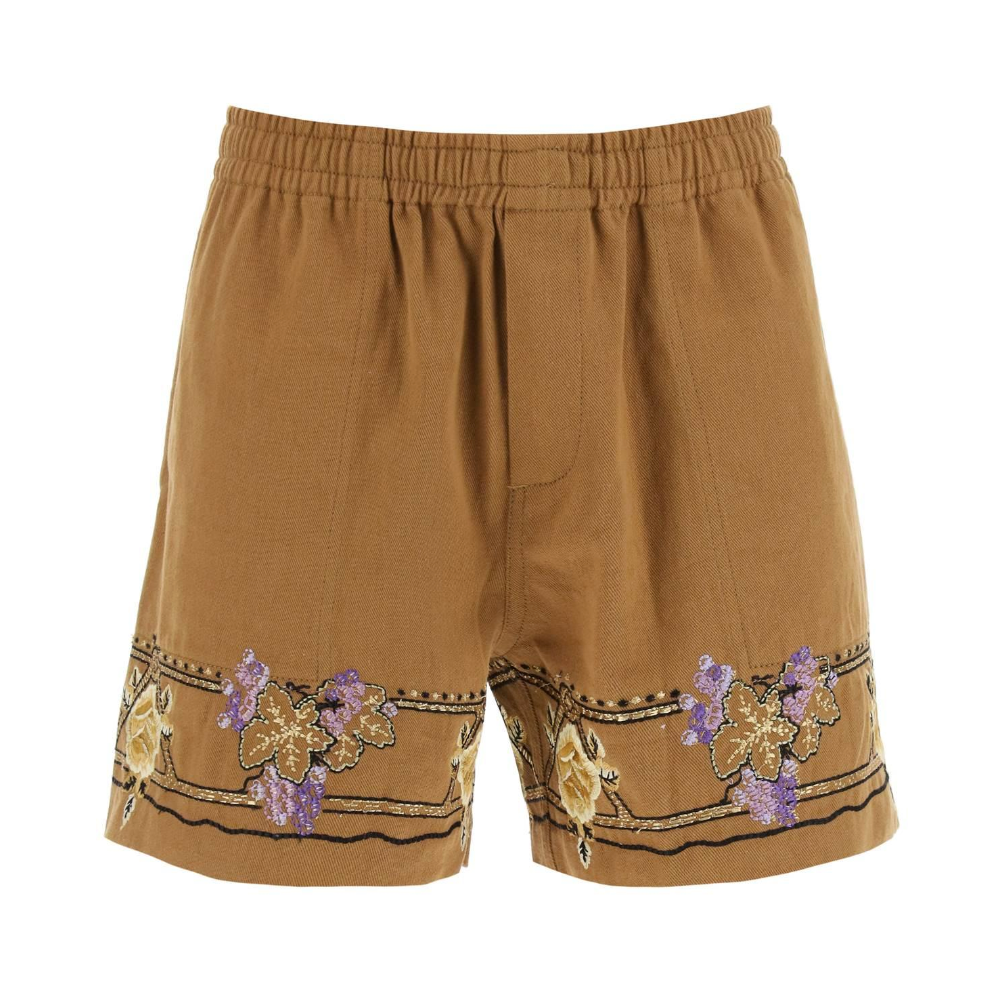 
                
                    Load image into Gallery viewer, BODE Autumn Royal Shorts In Brown - CNTRBND
                
            