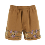 BODE Autumn Royal Shorts In Brown - CNTRBND