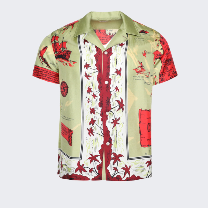 
                
                    Load image into Gallery viewer, BODE Guam S/S Shirt In Green - CNTRBND
                
            