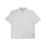 Thom Browne Cotton Tweed S/S Shirt In White - CNTRBND