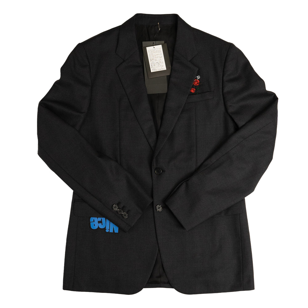 
                
                    Load image into Gallery viewer, UNDERCOVER No Fear Embroidery Blazer In Charcoal - CNTRBND
                
            