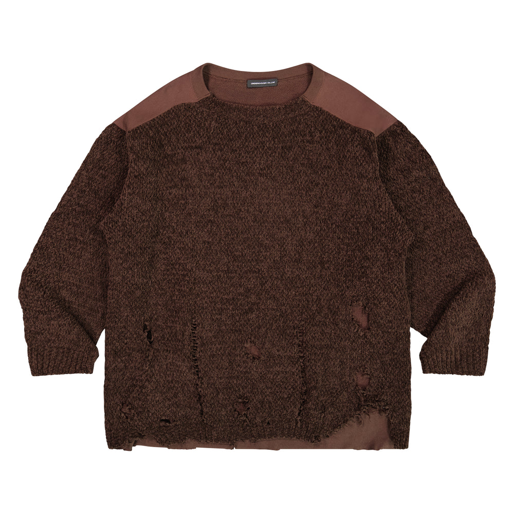 UNDERCOVER Distressed Knit In Brown - CNTRBND