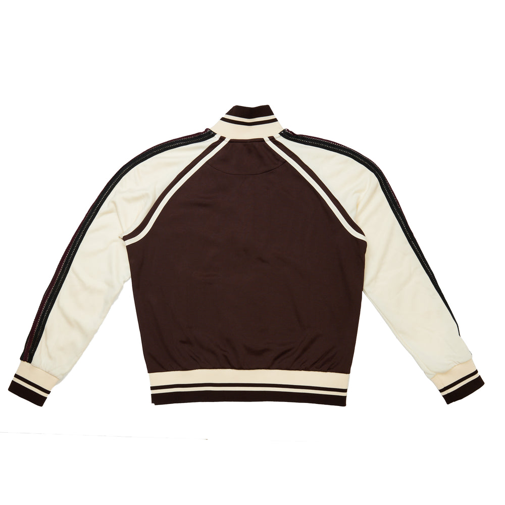 
                
                    Load image into Gallery viewer, Wales Bonner Kola Tracktop In Brown/Ivory - CNTRBND
                
            