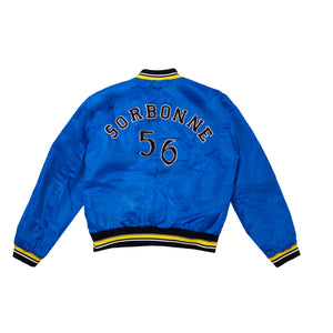 
                
                    Load image into Gallery viewer, Wales Bonner Sorbonne 56 Nylon Varsity Jacket In Blue - CNTRBND
                
            