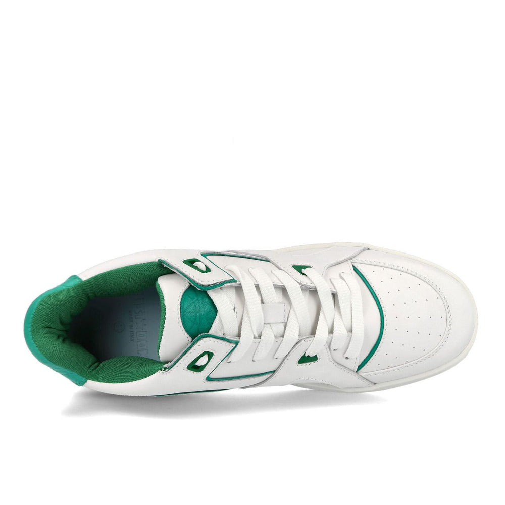 JUST DON Courtside Lo In White/Green - CNTRBND