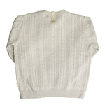 Abc.123. Cable Knit Crewneck In Grey - CNTRBND