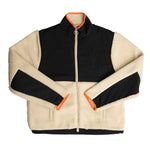 AMI Sherpa Zipped Jacket In Cream - CNTRBND