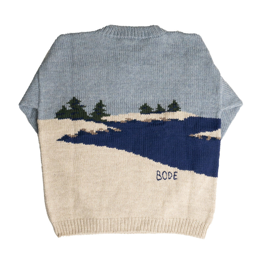 BODE Highland Lighthouse Sweater In Blue - CNTRBND