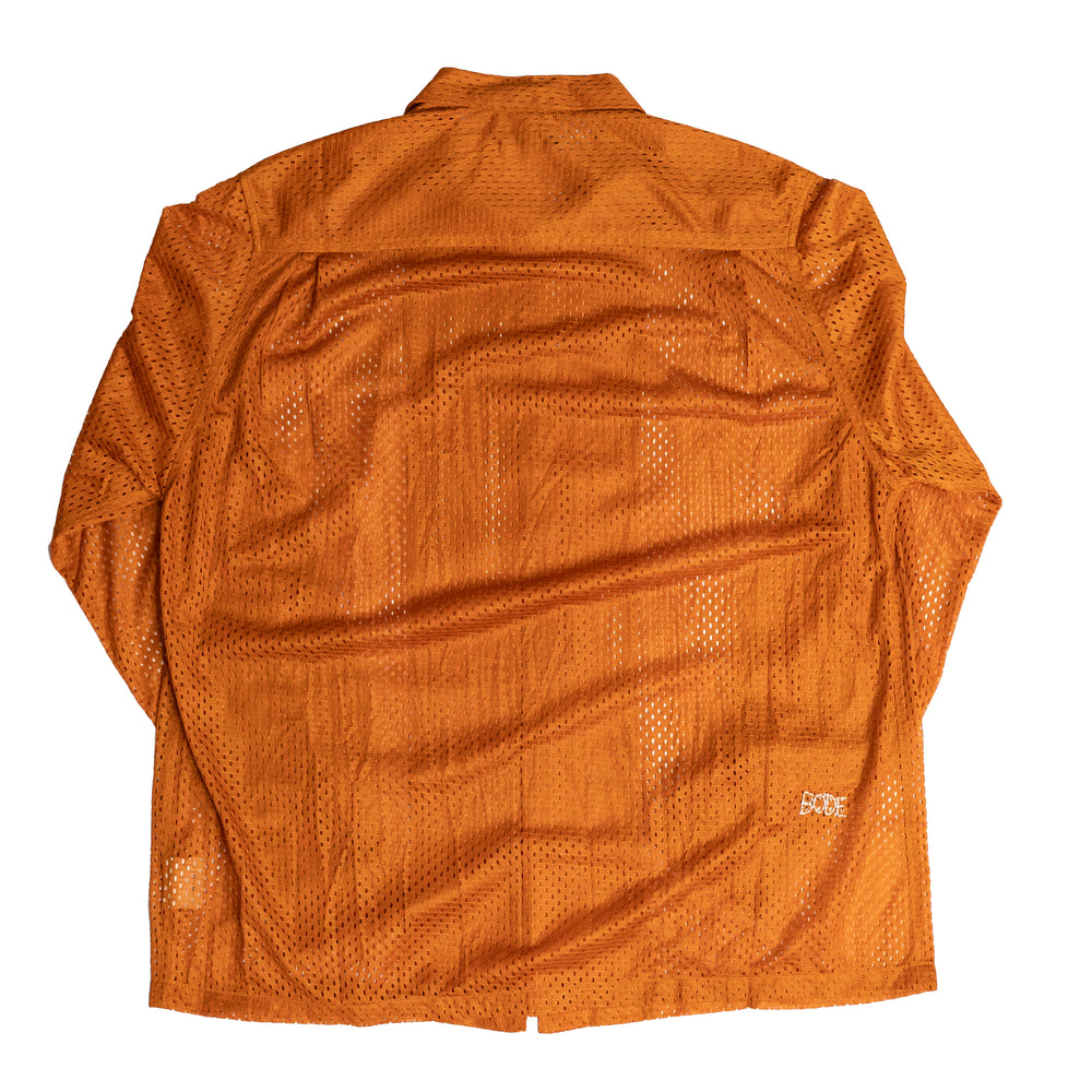 BODE Spice Mesh L/S Shirt In Orange - CNTRBND