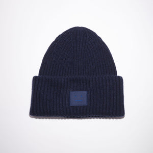 
                
                    Load image into Gallery viewer, Acne Studios Ribbed Beanie In Navy - CNTRBND
                
            