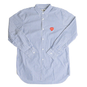 
                
                    Load image into Gallery viewer, COMME DES GARCONS PLAY Striped Shirt In Blue - CNTRBND
                
            