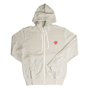 COMME DES GARCONS PLAY Hooded Sweatshirt In Grey - CNTRBND