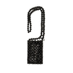 CMMN SWDN Wood Bead Pouch In Black - CNTRBND