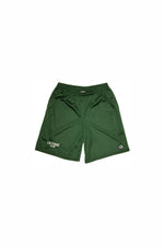 CNTRBND Logo Mesh Shorts In Forest - CNTRBND