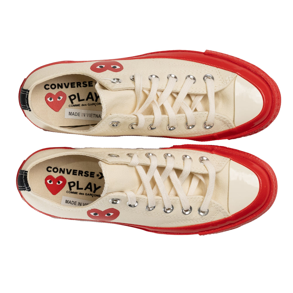 
                
                    Load image into Gallery viewer, PLAY x Converse Red Sole Low In Cream - CNTRBND
                
            
