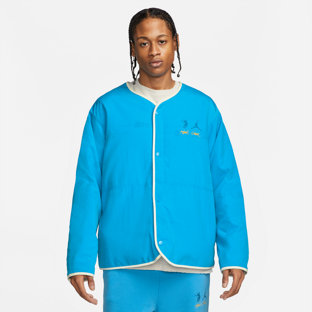 
                
                    Load image into Gallery viewer, Jordan x UNION Reversible Liner Jacket In Blue - CNTRBND
                
            