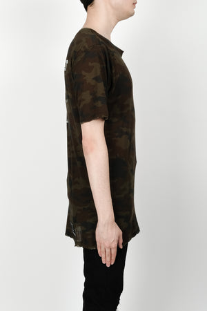 
                
                    Load image into Gallery viewer, UNRAVEL Tour Skate Tee In Camo - CNTRBND
                
            