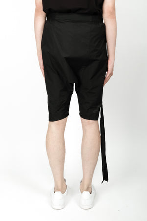 
                
                    Load image into Gallery viewer, UNRAVEL Tech Drop Crotch Shorts In Black - CNTRBND
                
            