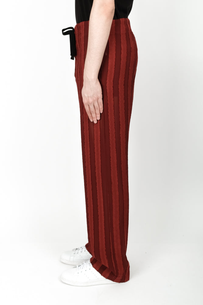 Ann Demeulemeester Abigail Trousers In Brick - CNTRBND