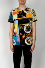 Linder Julius V-Neck T-Shirt In Multi - CNTRBND