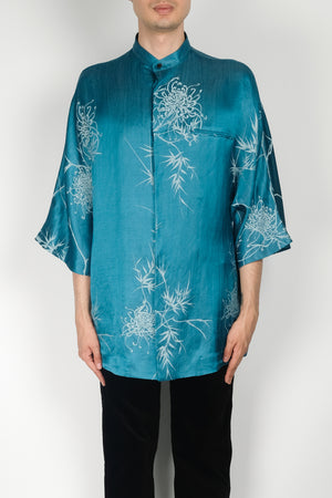 
                
                    Load image into Gallery viewer, Haider Ackermann Kimono S/S Shirt In Dianthus Blue - CNTRBND
                
            