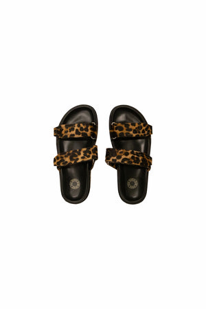 Dries Van Noten Cheetah Sandals In Black - CNTRBND